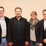 Neu gewählter CSU-Vorstand: v. l. Tobias Heyde, Thomas Gerlach, Judith Gerlach (MdL), Frank Christl